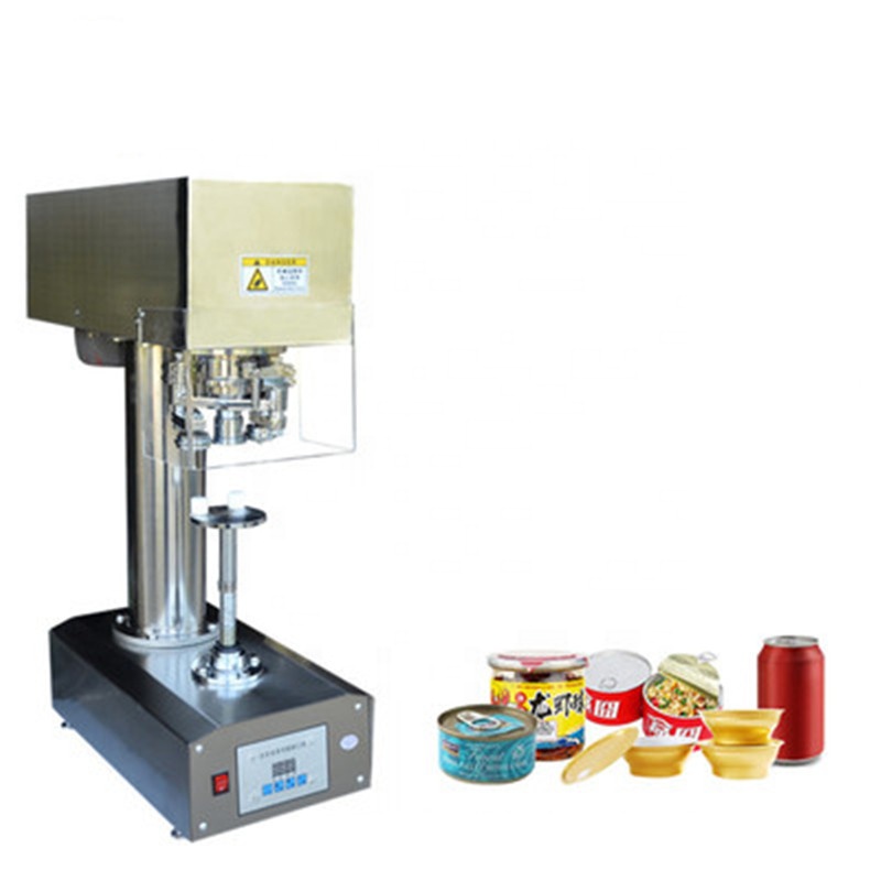 Manufacturer Price Desktop Non Rotating Can Lid Sealer Seaming Machine,Pet Plastic Metal Tin Can Sealing Machine